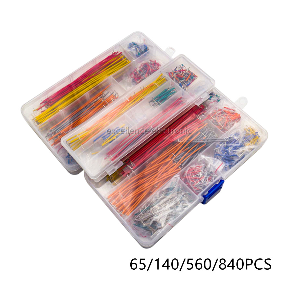 Diy Electronics Breadboard - 65/140/560/840 Buah/Kotak Kabel Jumper Papan Tempat