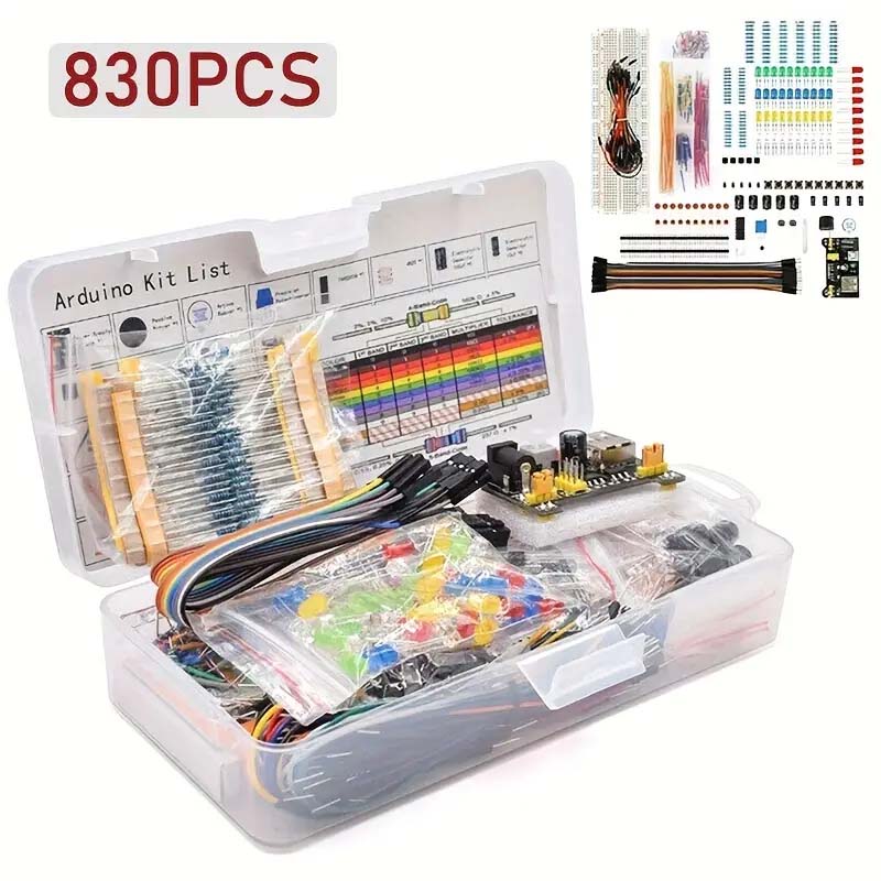 Arduino Uno Starter Kit - Kit pemula proyek DIY 830 buah/boks,