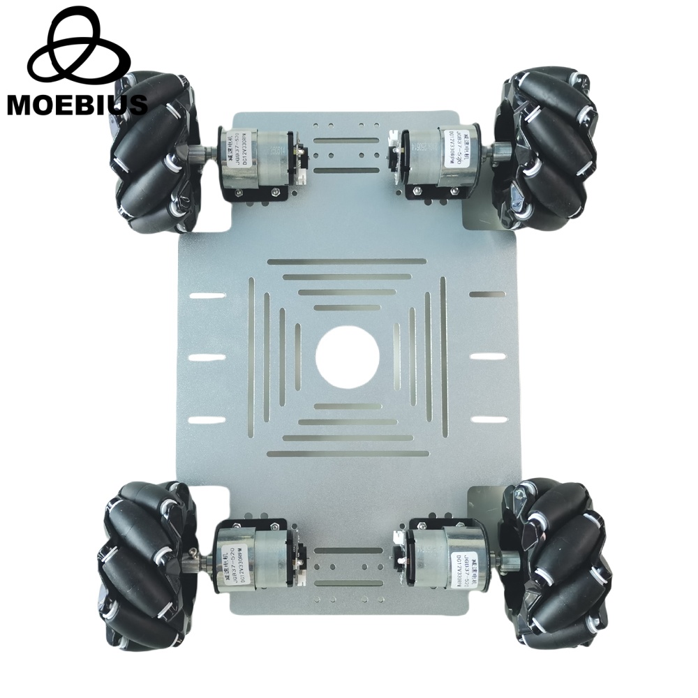 Kit Mobil Robot Roda Mecanum 4 - Diy Robot Electronics Kit ulasan dan harga
