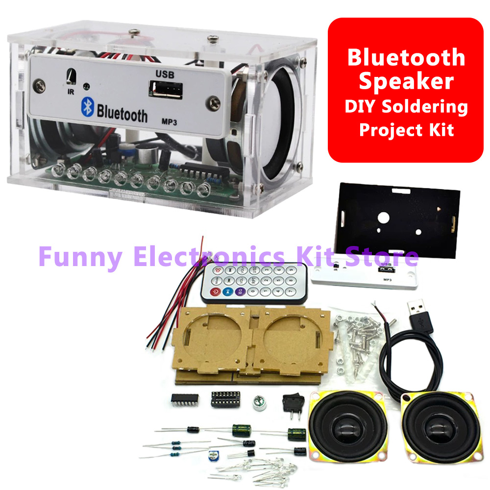 Kit Speaker Bluetooth DIY Puti - Diy Electronics Learning Kit ulasan dan harga