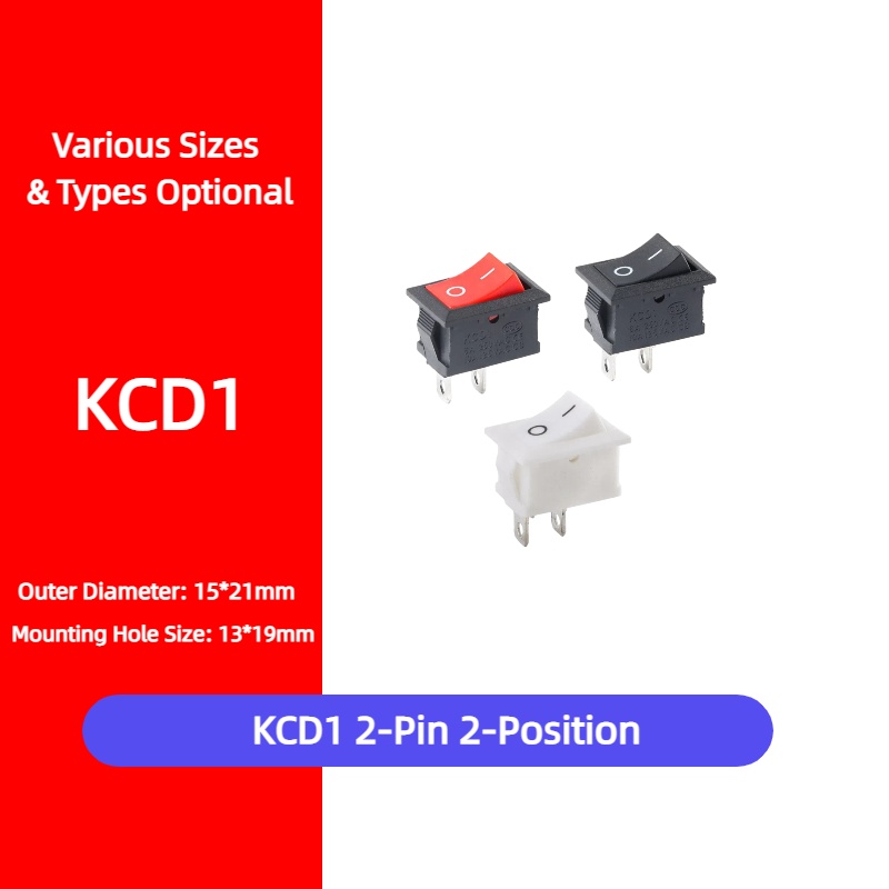 5 Buah KCD1 2Pin 21*15mm Sakla - Diy Boat Electronics ulasan dan harga