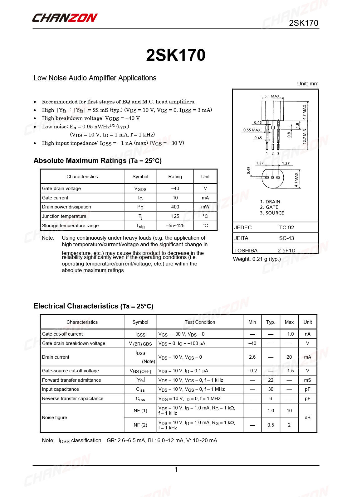 10 Buah 2SK170 TO-92 AMPLIFIER - Diy Electronics Youtube ulasan dan harga