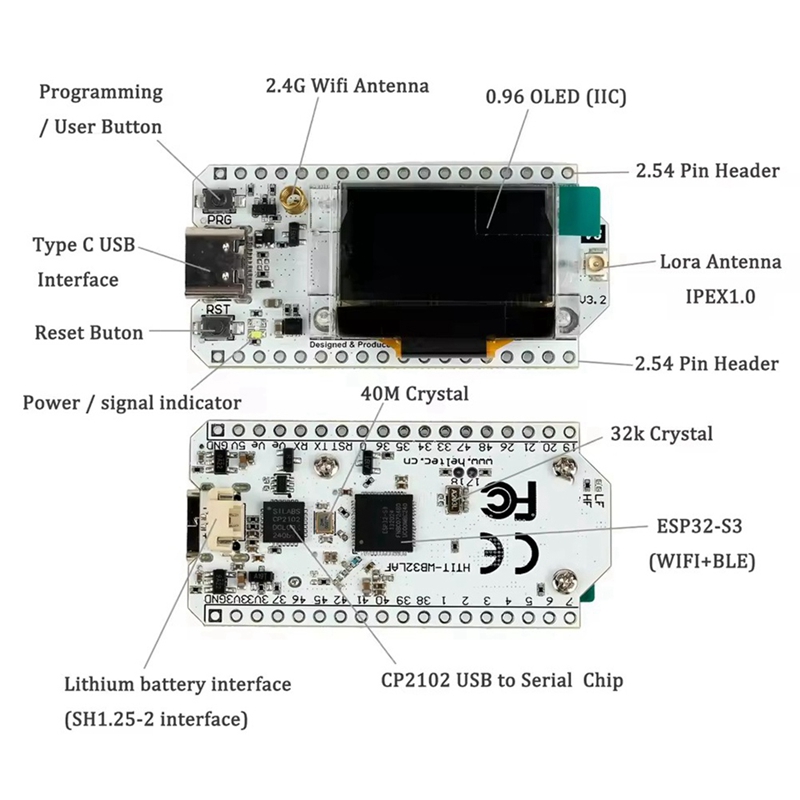 Heltec LoRa32 V3 863-928MHZ ES - Esp32 Wifi Bluetooth ulasan dan harga