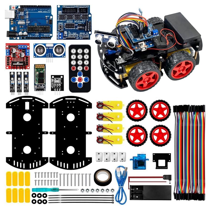 WOWFU-4WD Kit Mobil Robot Pint - Arduino Uno Starter Kit ulasan dan harga